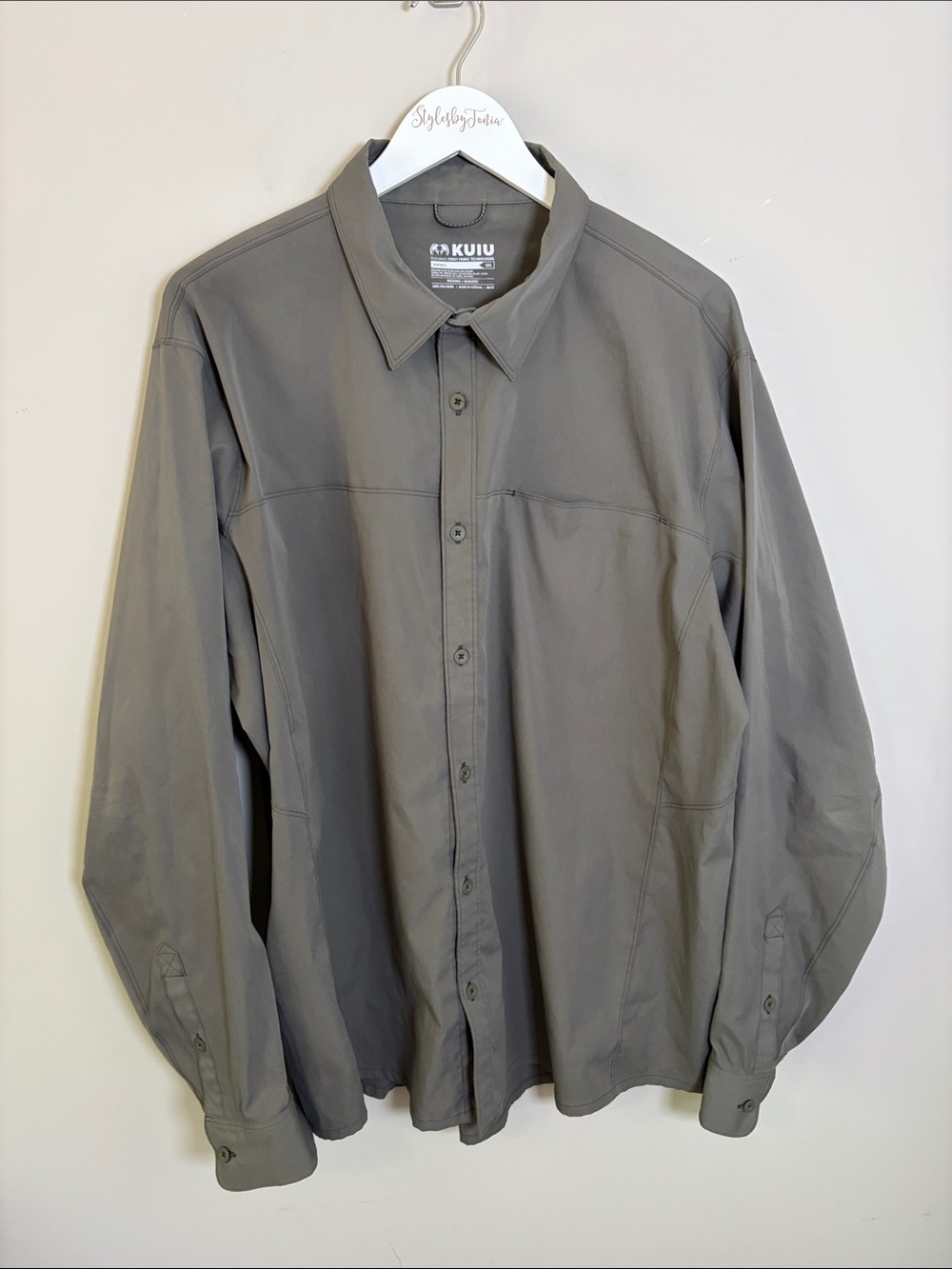 KUIU ANTERO SHIRT Mens Wicking Makspec Toray Fabric Long Sleeve Dark Grey 3XL